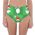 Christmas Santa Beard Reversible High-Waist Bikini Bottoms