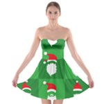 Christmas Santa Beard Strapless Bra Top Dress