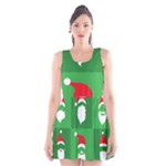 Christmas Santa Beard Scoop Neck Skater Dress