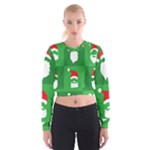 Christmas Santa Beard Cropped Sweatshirt