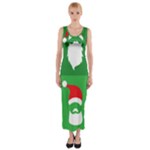 Christmas Santa Beard Fitted Maxi Dress