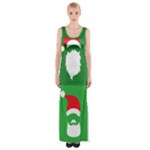 Christmas Santa Beard Maxi Thigh Split Dress