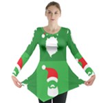 Christmas Santa Beard Long Sleeve Tunic 