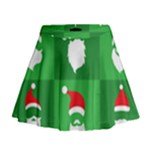 Christmas Santa Beard Mini Flare Skirt