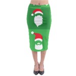 Christmas Santa Beard Midi Pencil Skirt