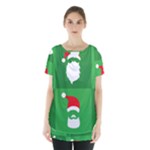 Christmas Santa Beard Skirt Hem Sports Top