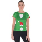 Christmas Santa Beard Short Sleeve Sports Top 