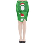 Christmas Santa Beard Midi Wrap Pencil Skirt