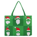 Christmas Santa Beard Zipper Medium Tote Bag