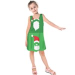 Christmas Santa Beard Kids  Sleeveless Dress