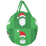 Christmas Santa Beard Giant Round Zipper Tote