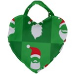 Christmas Santa Beard Giant Heart Shaped Tote