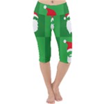 Christmas Santa Beard Lightweight Velour Cropped Yoga Leggings