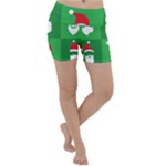 Christmas Santa Beard Lightweight Velour Yoga Shorts