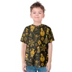 Gold snowman Kids  Cotton Tee