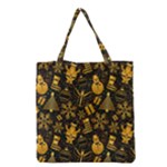 Gold snowman Grocery Tote Bag