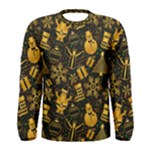 Gold snowman Men s Long Sleeve Tee