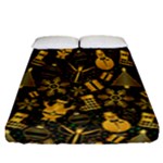 Gold snowman Fitted Sheet (California King Size)