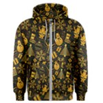 Gold snowman Men s Zipper Hoodie