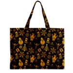 Gold snowman Zipper Mini Tote Bag