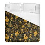 Gold snowman Duvet Cover (Full/ Double Size)