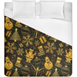 Gold snowman Duvet Cover (King Size)