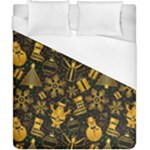 Gold snowman Duvet Cover (California King Size)