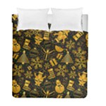 Gold snowman Duvet Cover Double Side (Full/ Double Size)