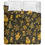 Gold snowman Duvet Cover Double Side (California King Size)