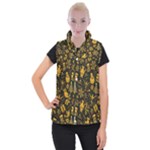 Gold snowman Women s Button Up Vest