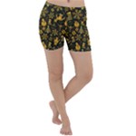 Gold snowman Lightweight Velour Yoga Shorts