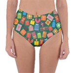 Christmas Presents Reversible High-Waist Bikini Bottoms