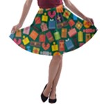 Christmas Presents A-line Skater Skirt