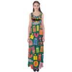 Christmas Presents Empire Waist Maxi Dress