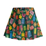 Christmas Presents Mini Flare Skirt