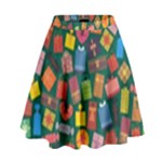 Christmas Presents High Waist Skirt