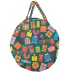 Christmas Presents Giant Round Zipper Tote