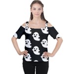 cute Ghosts Cutout Shoulder Tee