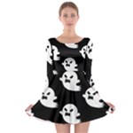 cute Ghosts Long Sleeve Skater Dress