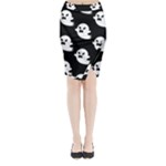 cute Ghosts Midi Wrap Pencil Skirt