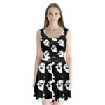 cute Ghosts Split Back Mini Dress 