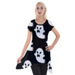 cute Ghosts Short Sleeve Side Drop Tunic