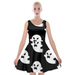 cute Ghosts Velvet Skater Dress