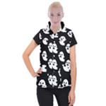 cute Ghosts Women s Button Up Vest