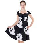 cute Ghosts Cap Sleeve Midi Dress