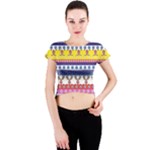 Christmas Reindeer Crew Neck Crop Top