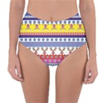 Christmas Reindeer Reversible High-Waist Bikini Bottoms