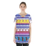 Christmas Reindeer Skirt Hem Sports Top