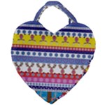 Christmas Reindeer Giant Heart Shaped Tote