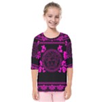 pink Medusa Kids  Quarter Sleeve Raglan Tee